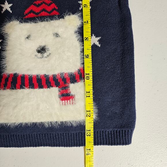 H&M Infant's Navy Pullover Sweater with White Fuzzy Polar Bear NWT 6-9 months - Picture 8 of 8
